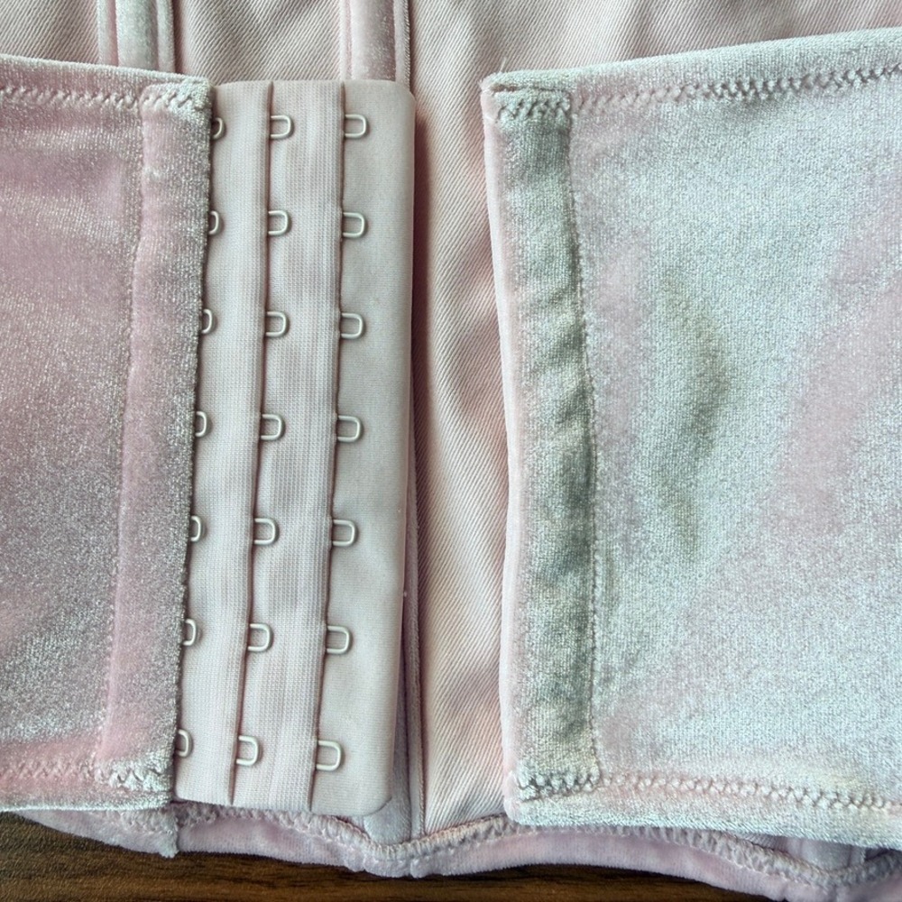 SKIMS Pink Velvet XL Corset Top Balletcore Coquette Bustier Festival Fairy - Picture 8 of 16